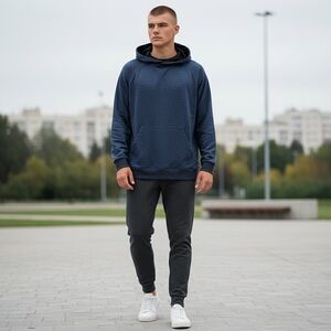 Texfit // Men's // Blue Hoodie Sweater